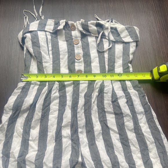 *SOLD* Pink Lily Btq Long Awaited Love Striped Romper - Picture 11 of 11